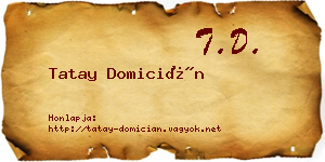 Tatay Domicián névjegykártya
